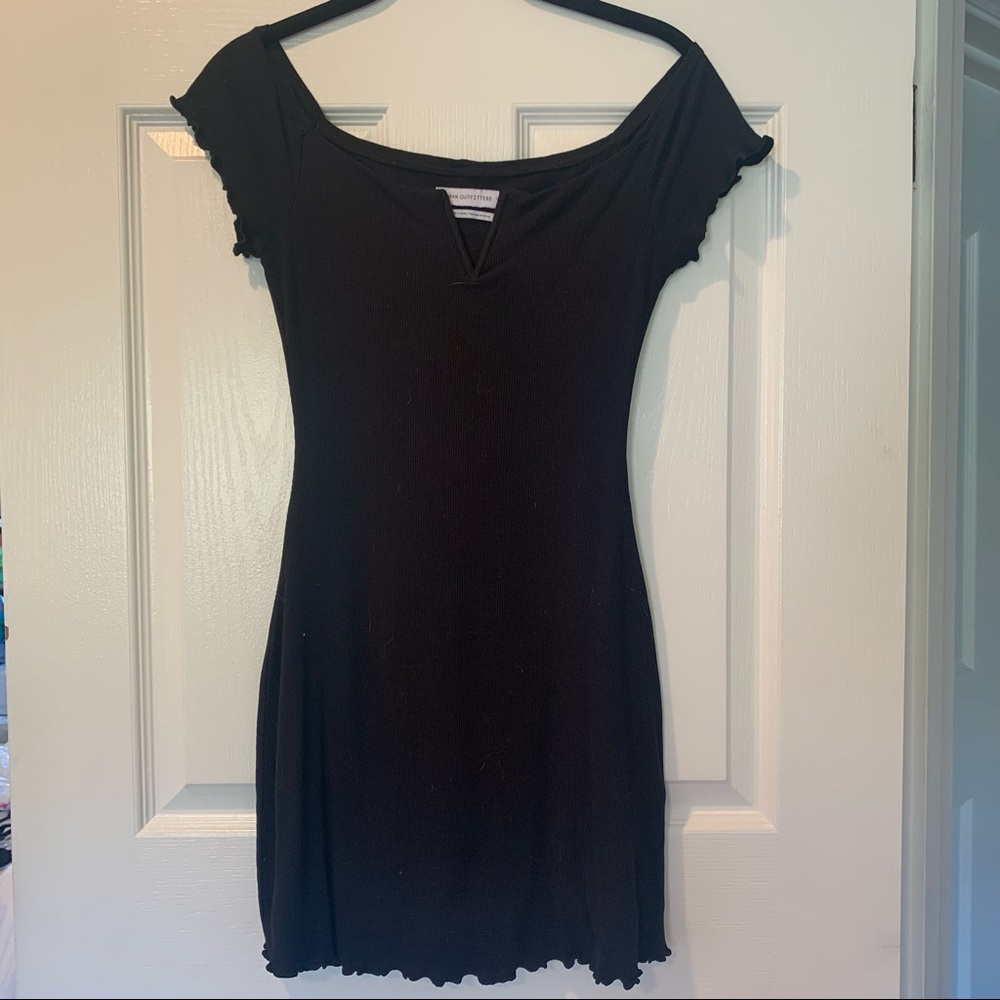 Off the shoulder black dress